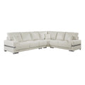 White Faux Leather Upholstered Sectional X26531