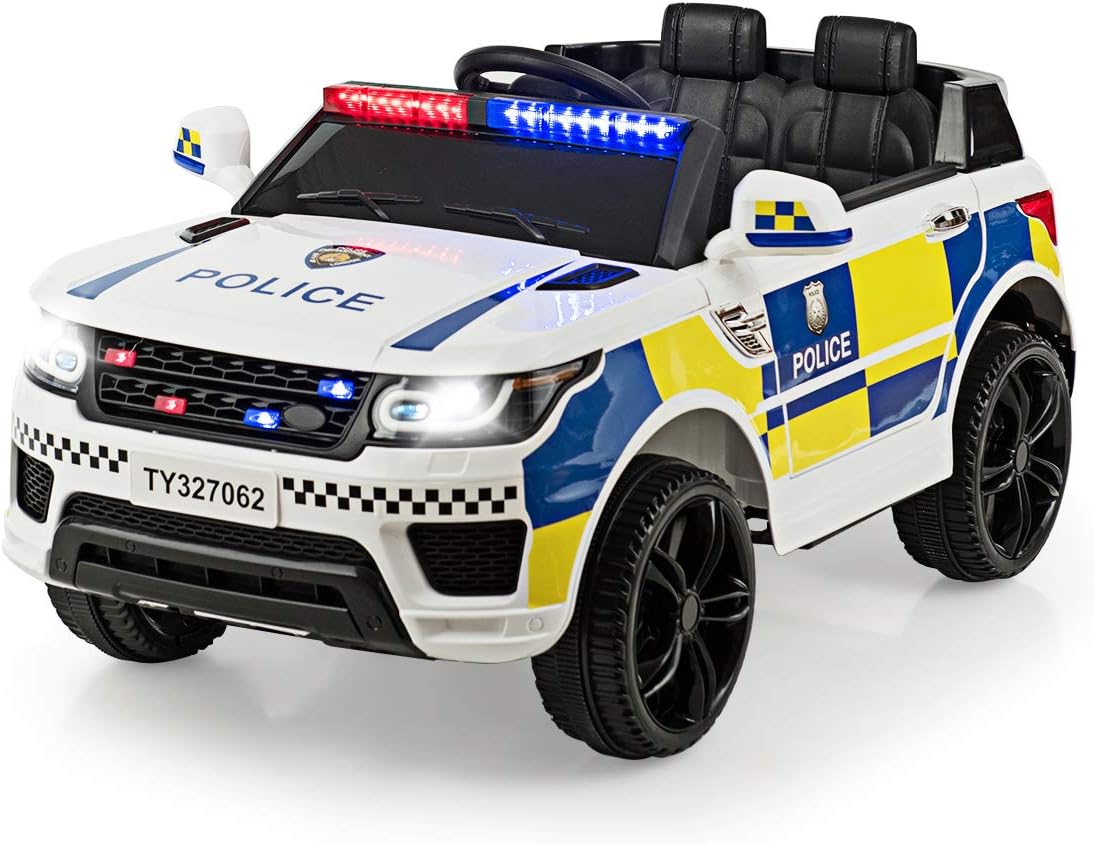 12V Battery Powered White Ride on Police SUV Q884