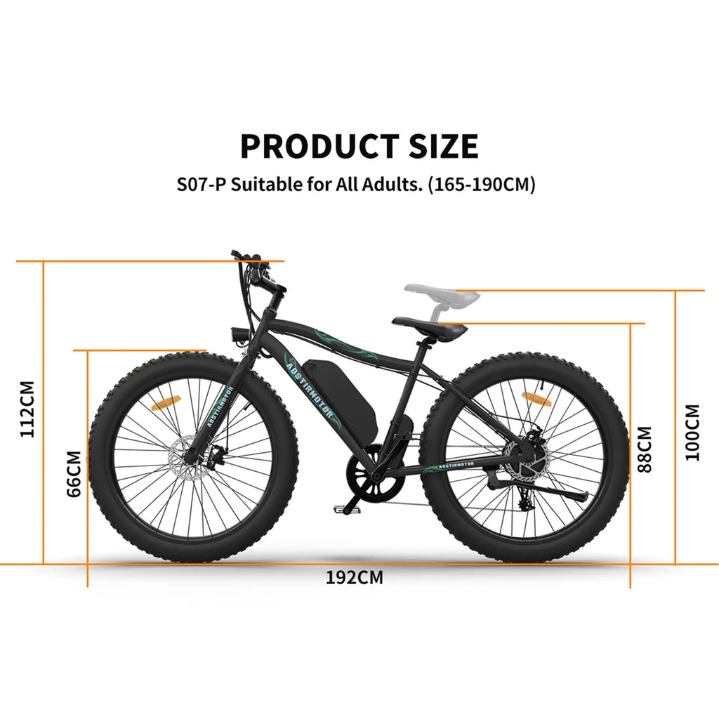 750W Electric Bike Fat Tire with Removable Lithium Battery A11164