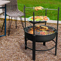 Multipurpose Wood Burning Fire Pit with Steel Swivel Cooking Grill C669128