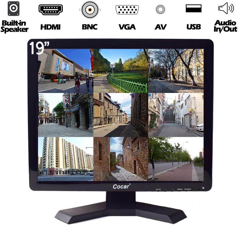 15 Professional CCTV Monitor VGA HDMI AV BNC 4:3 LCD Security Screen 1024x768 C208161