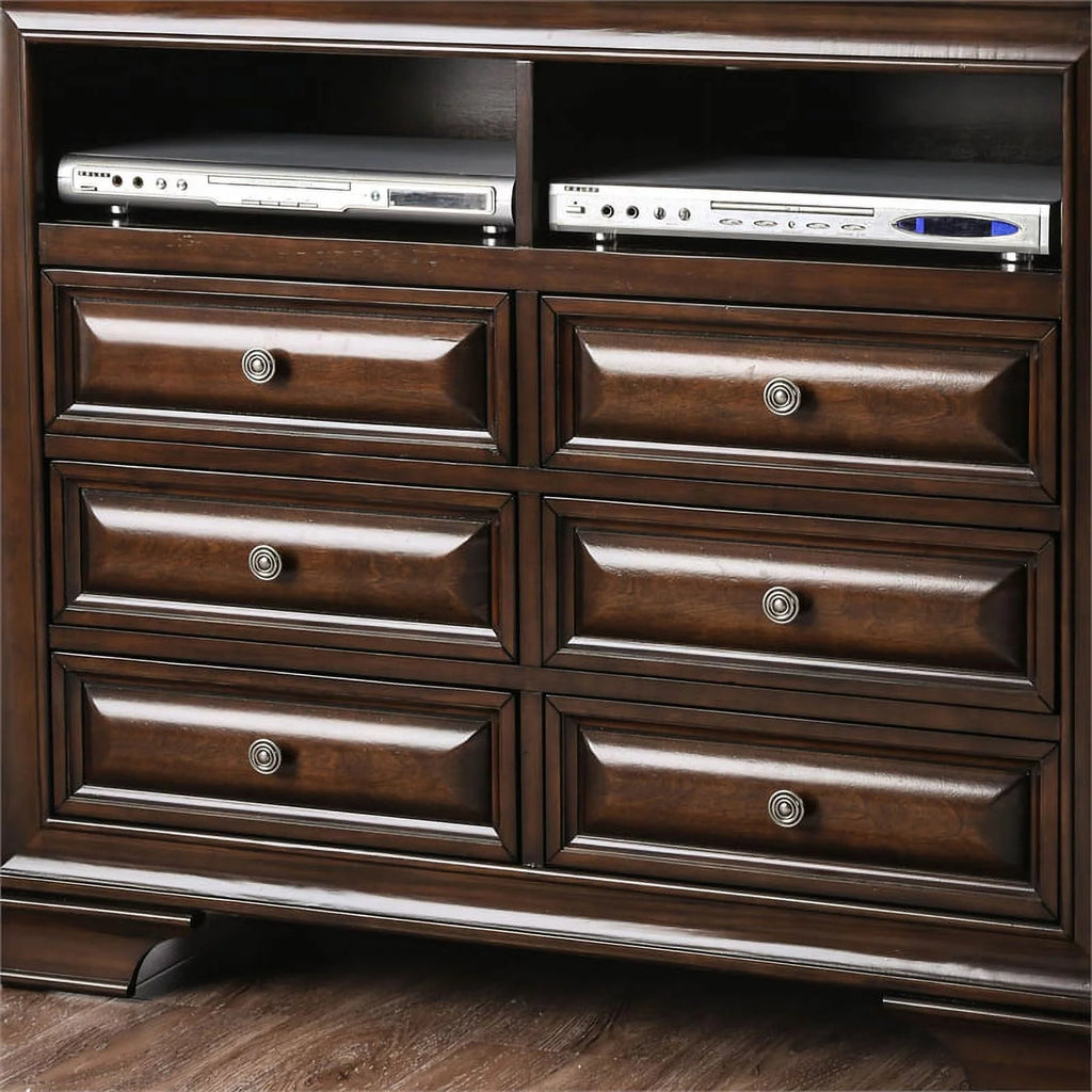 Solid Wood 6-Drawer TV Stand E558270