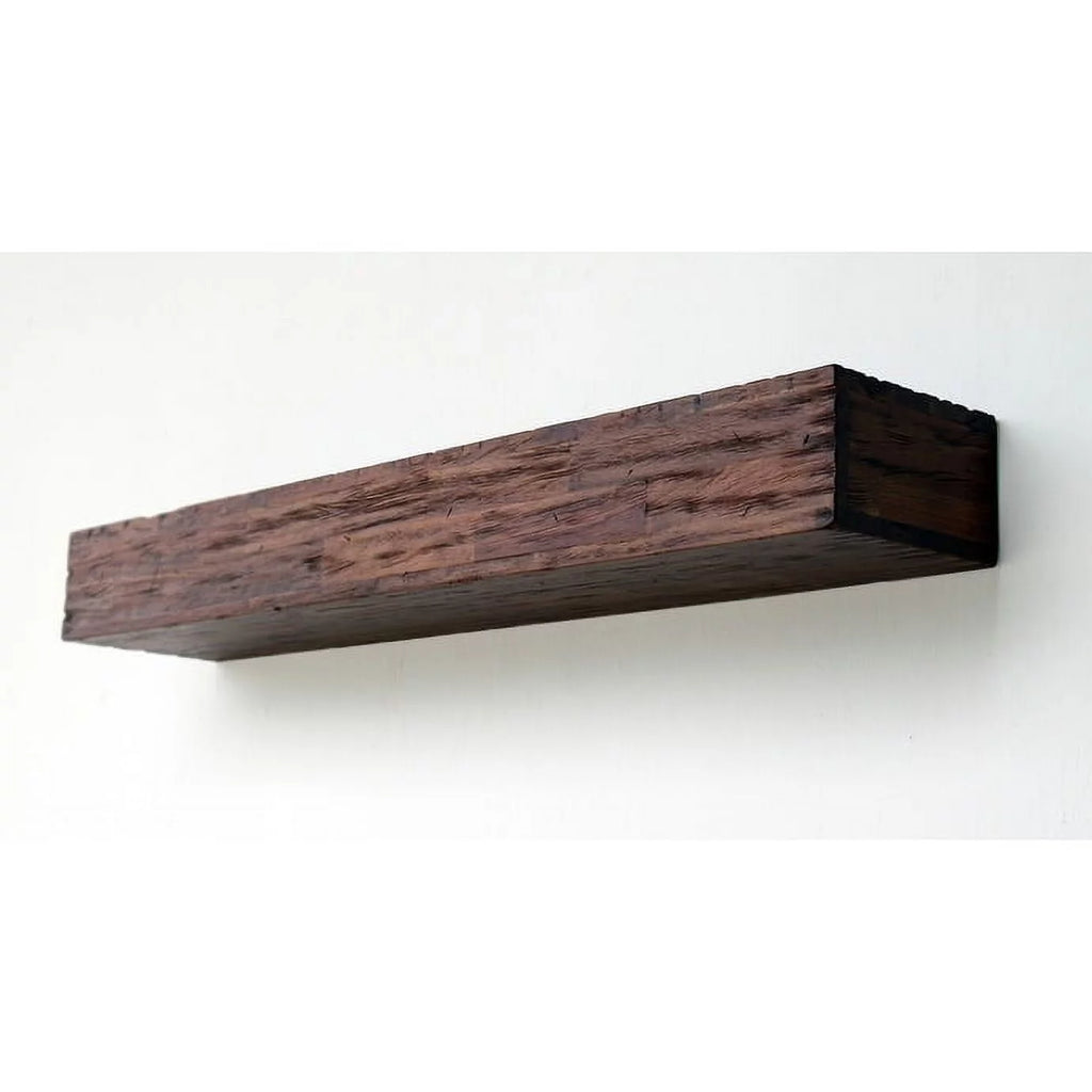 Acacia Wood Floating Wall Shelves Set of 2 A48068