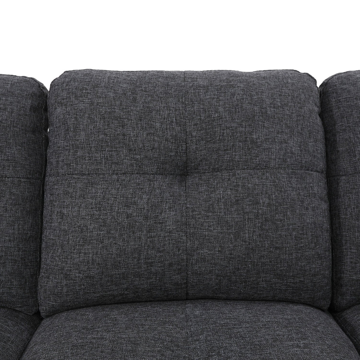 Black Grey Linen 2-Piece Sofa A812631