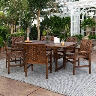 7 Piece Acacia Patio Extension Dining G406752