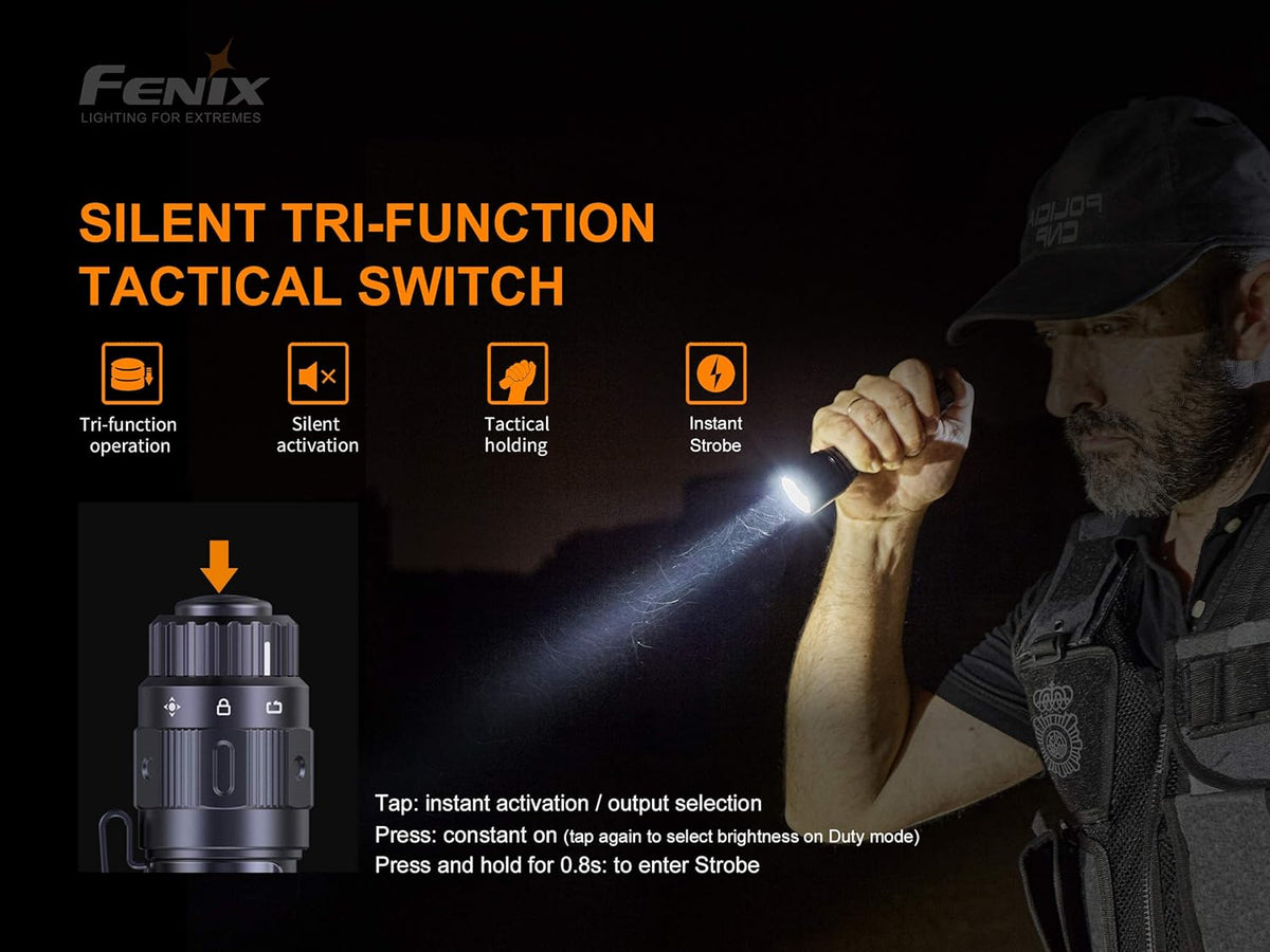 1600 Lumen Tactical Flashlight with Rechargeable Battery K66342