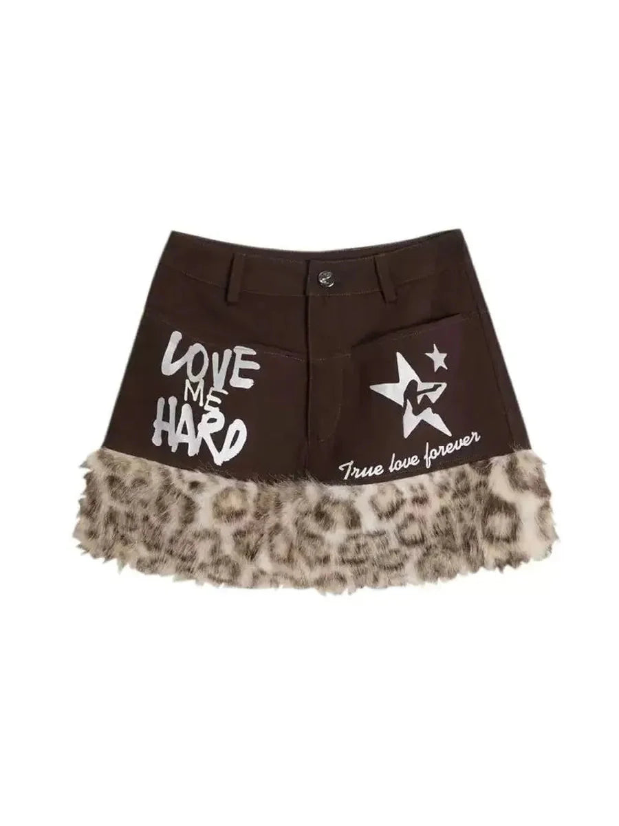 Cheetah Fluffy Skirt N648443