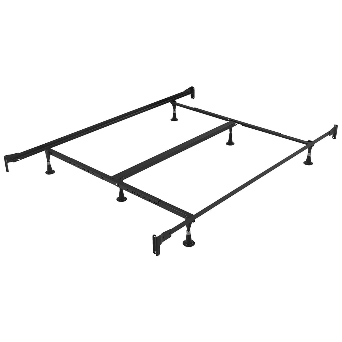 Queen Size Plush Pillow Top Mattress Set with Bed Frame B5295