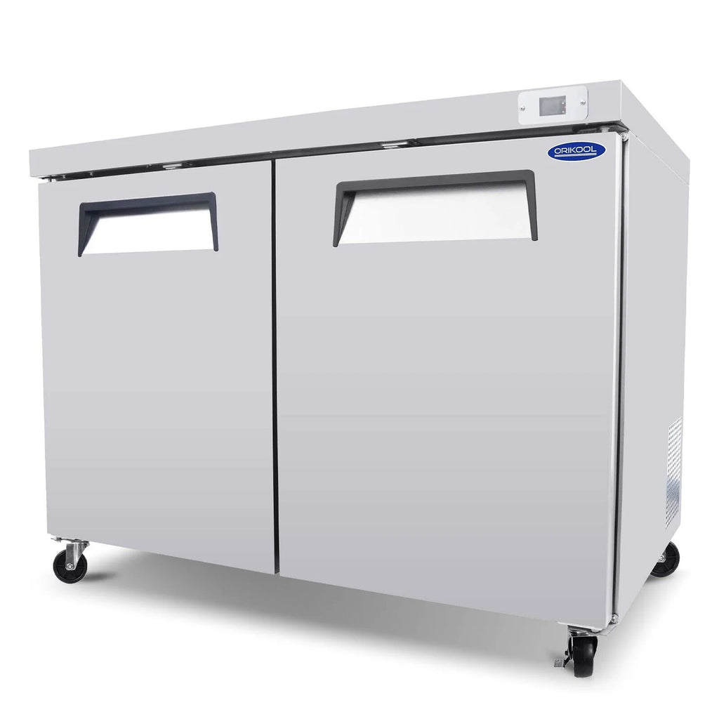 48" Undercounter Worktop Refrigerator Prep Table 14 Cu.Ft 2 Door E78996