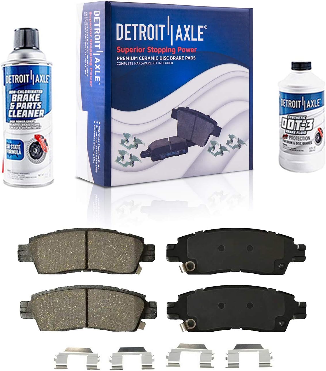 Drilled Slotted Disc Brake Rotors with Brake Pads 6pc Set B540878