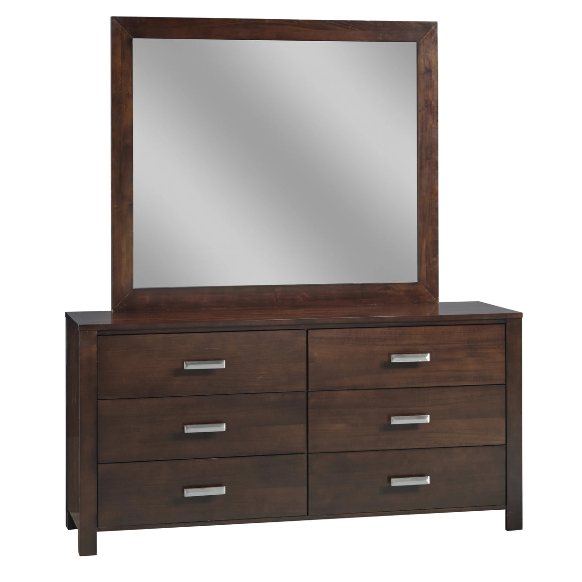 Queen Platform Bed, 2 Nightstand, Dresser & Mirror Set L337862