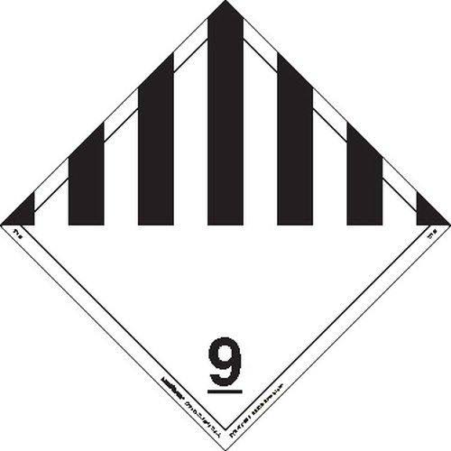 Miscellaneous Dangerous Goods Placard, Permanent Vinyl, Pack of 25 S47864