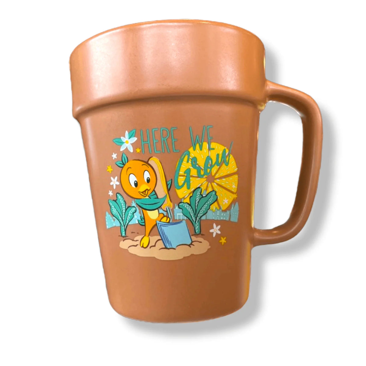 Orange Bird Flower Pot Mug K687