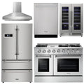 48 in. Propane Gas Range, Range Hood, Refrigerator, Dishwasher, Wine Cooler D7469