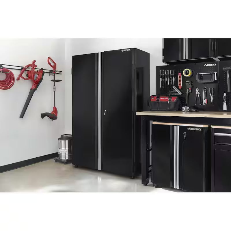 24-Gauge Steel Freestanding Garage Cabinet in Black G923904
