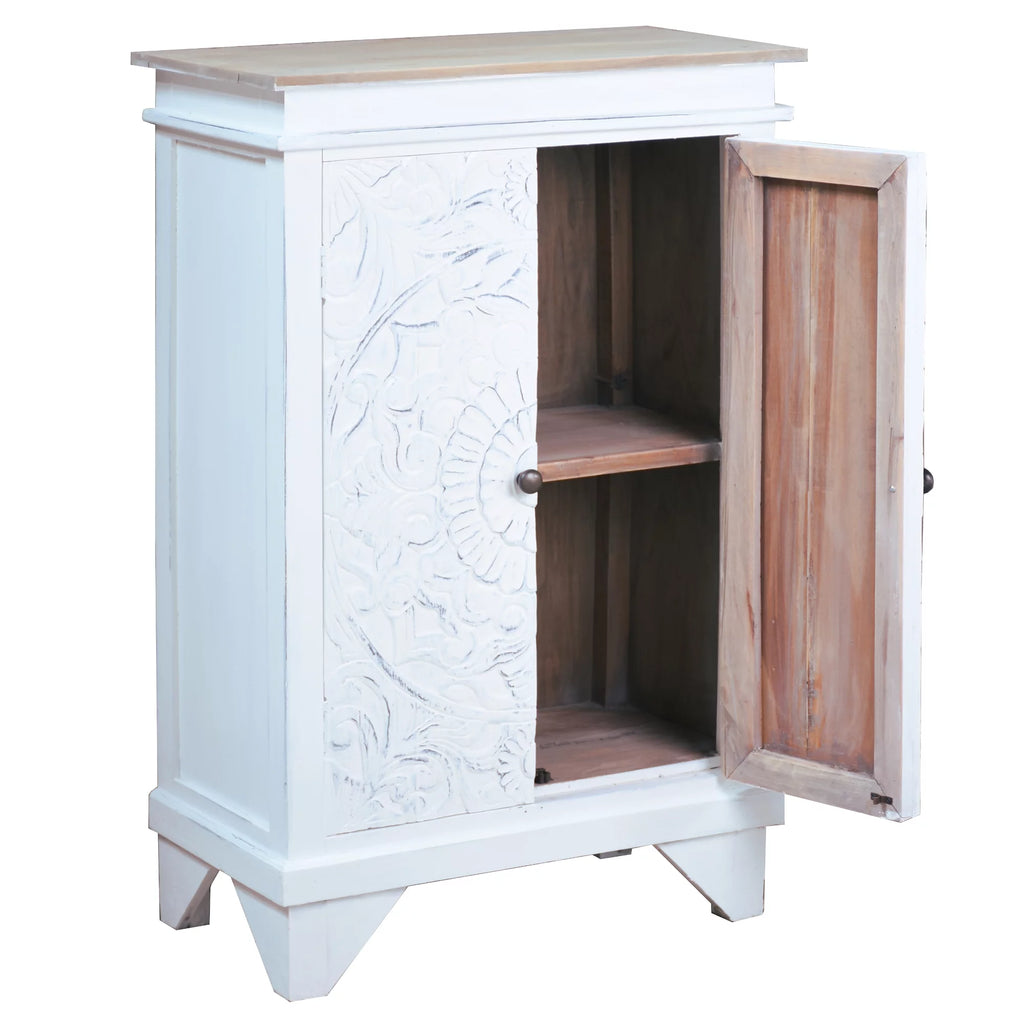 Solid Wood Carved Accent Cabinet M704