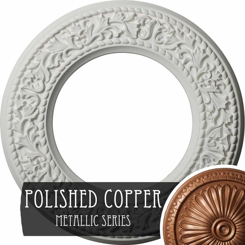 Blackthorn Ceiling Medallion Hand-Painted Polished Copper L12097