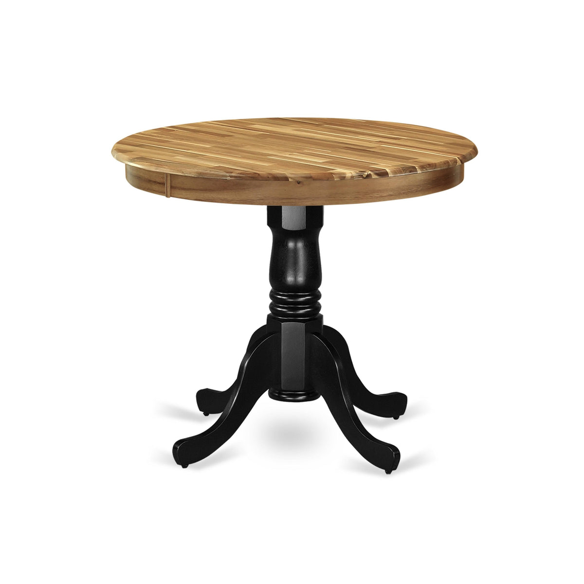 Antique 36 inch Round Acacia Wood Dining Table S61638