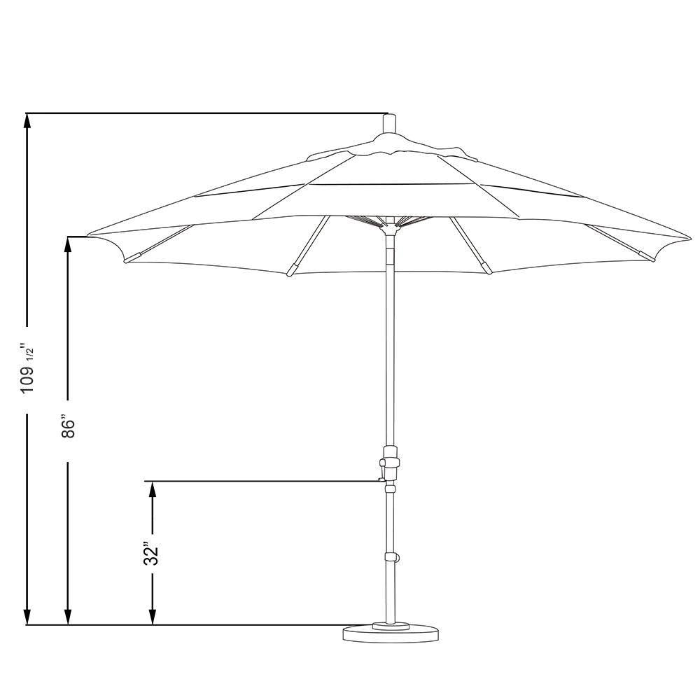 11-ft. Fiberglass Tilt Market Umbrella G8873