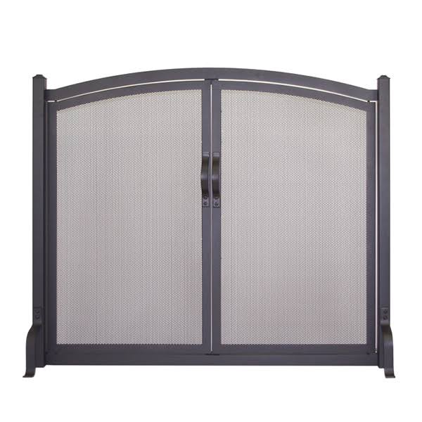Arched Fireplace Screen with Doors F8758