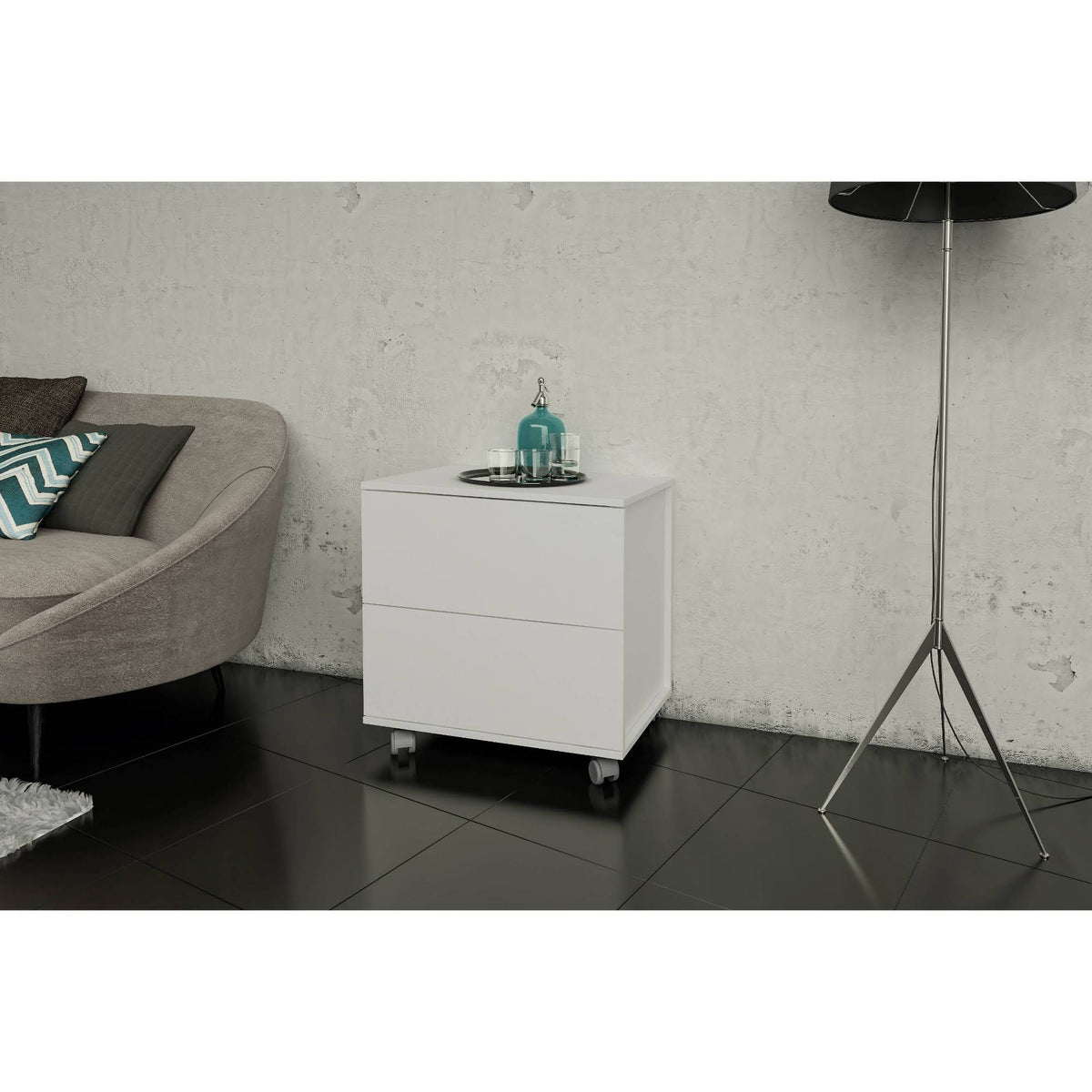 White 2 Drawer File Cabinet Y179392