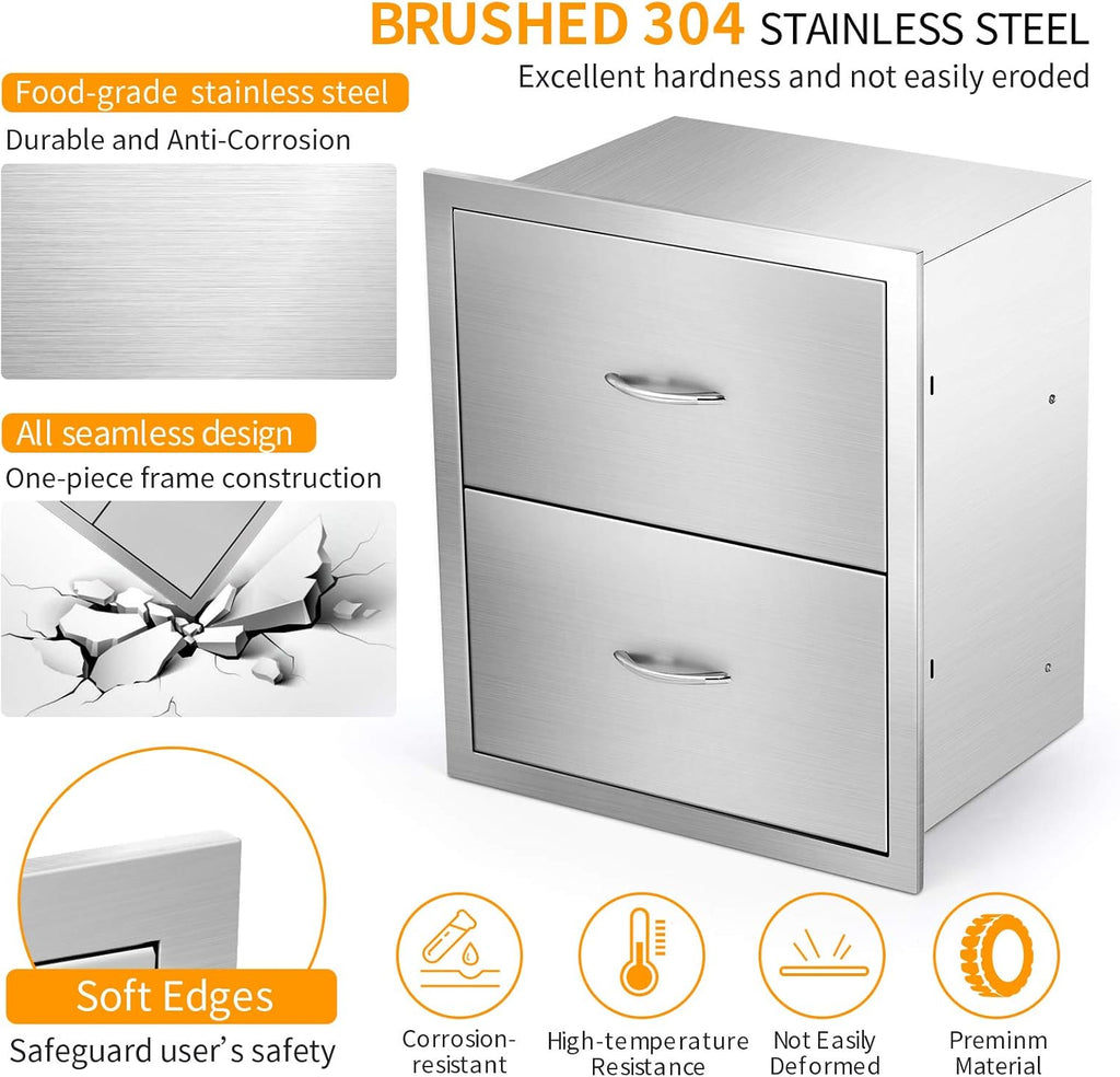 Stainless Steel Outdoor Barbecue Drawers B395