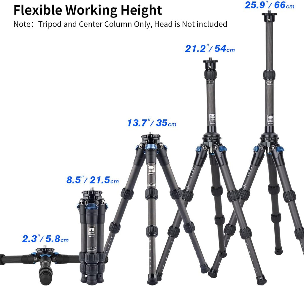 Carbon Fiber Mini Tripod with Center Column J168016