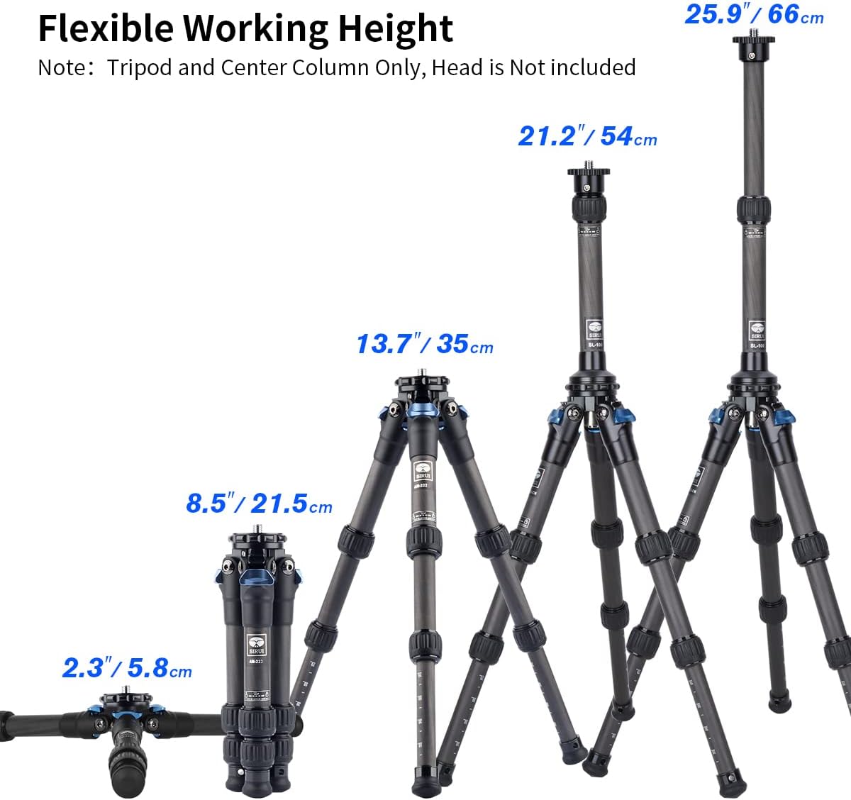 Carbon Fiber Mini Tripod with Center Column J168016