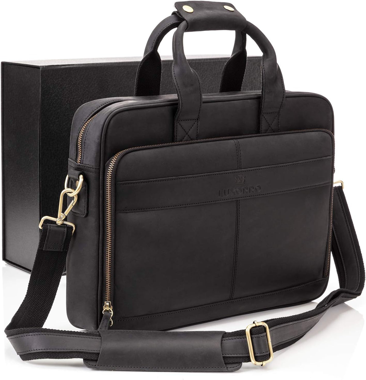 Full Grain Leather Laptop Bag Y4153