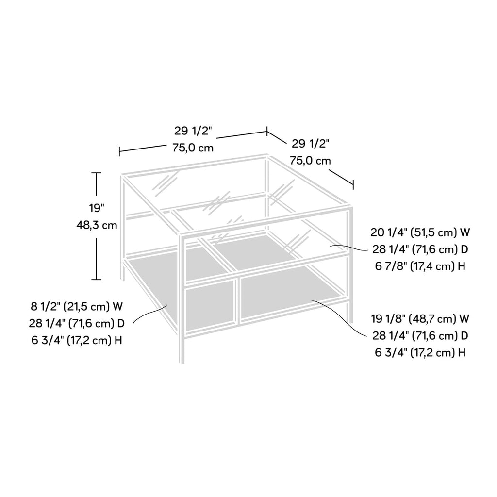 Coffee Table, Satin Gold Finish N36034