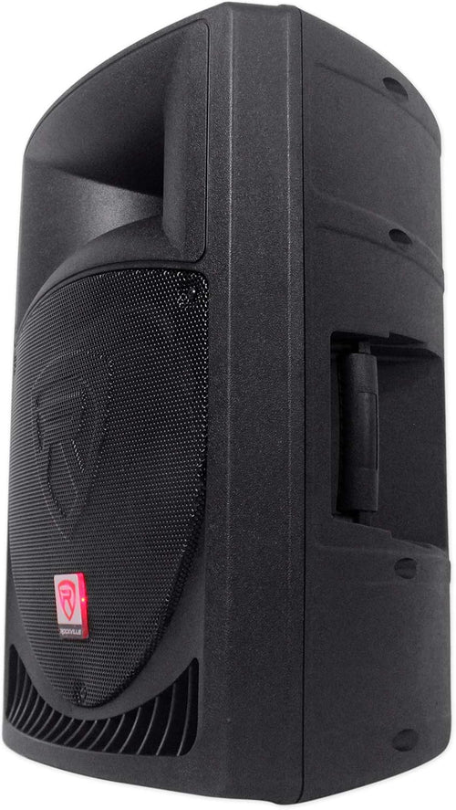 12 Active 800w DJ PA Speakers Bundle with Mixer, Stands, Mic, Cables L935359