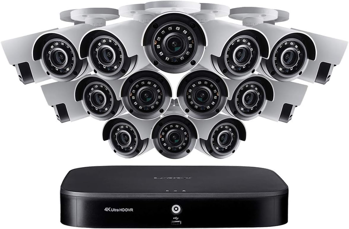 4K Indoor/Outdoor Wired Security Camera System with 16 Channel DVR I344