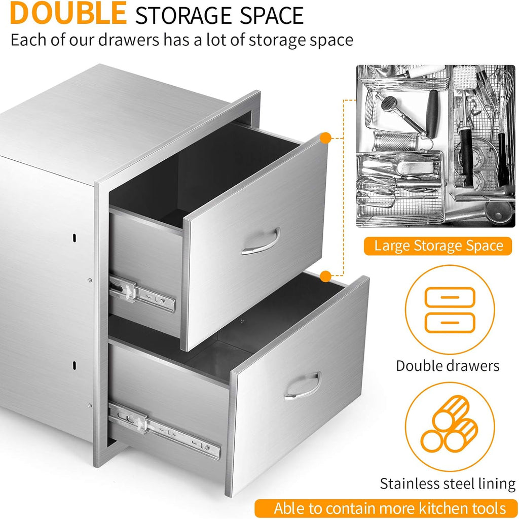 Stainless Steel Outdoor Barbecue Drawers B395