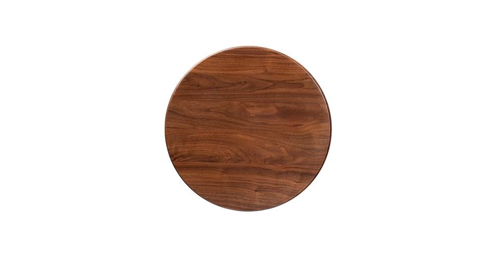 Walnut Counter Stool with Black Metal Base J14298