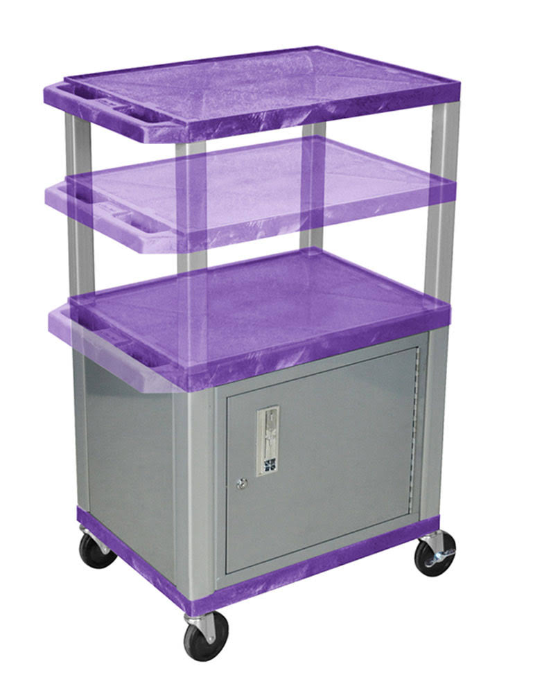 Rolling Office Utility Cart with Cabinet J859