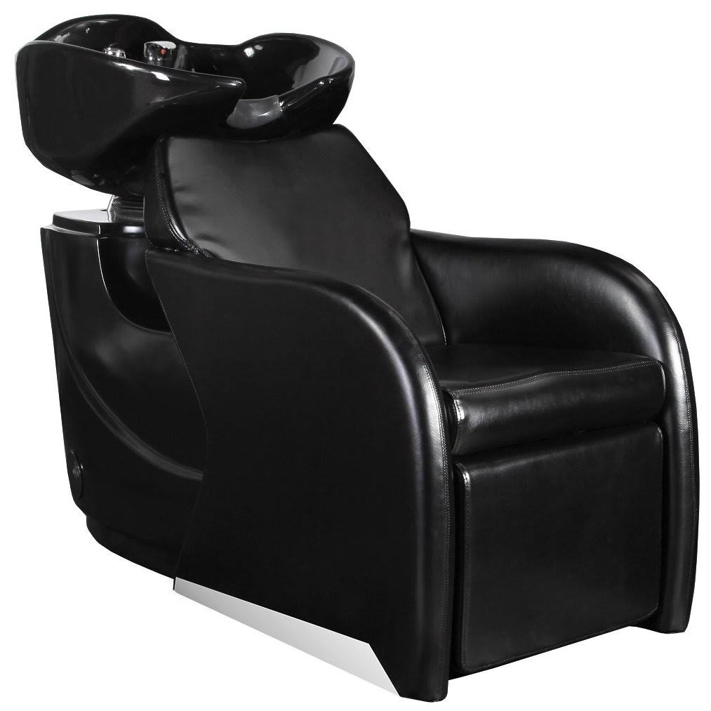 Black Shampoo Backwash Unit Bowl & Chair O6904