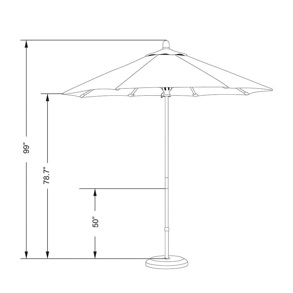 7.5 ft. Wood Market Umbrella Q860285