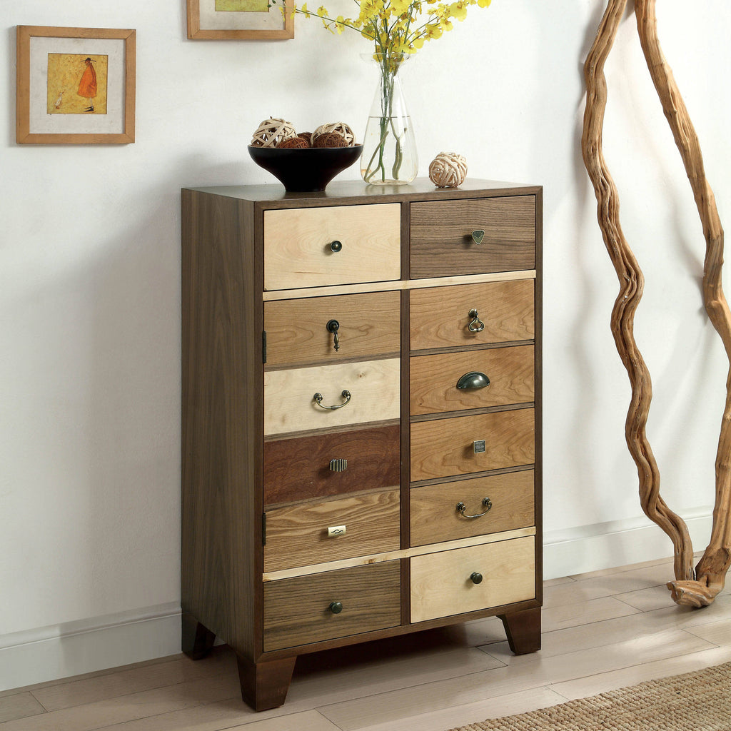 Rustic Walnut Solid Wood Chest D614506