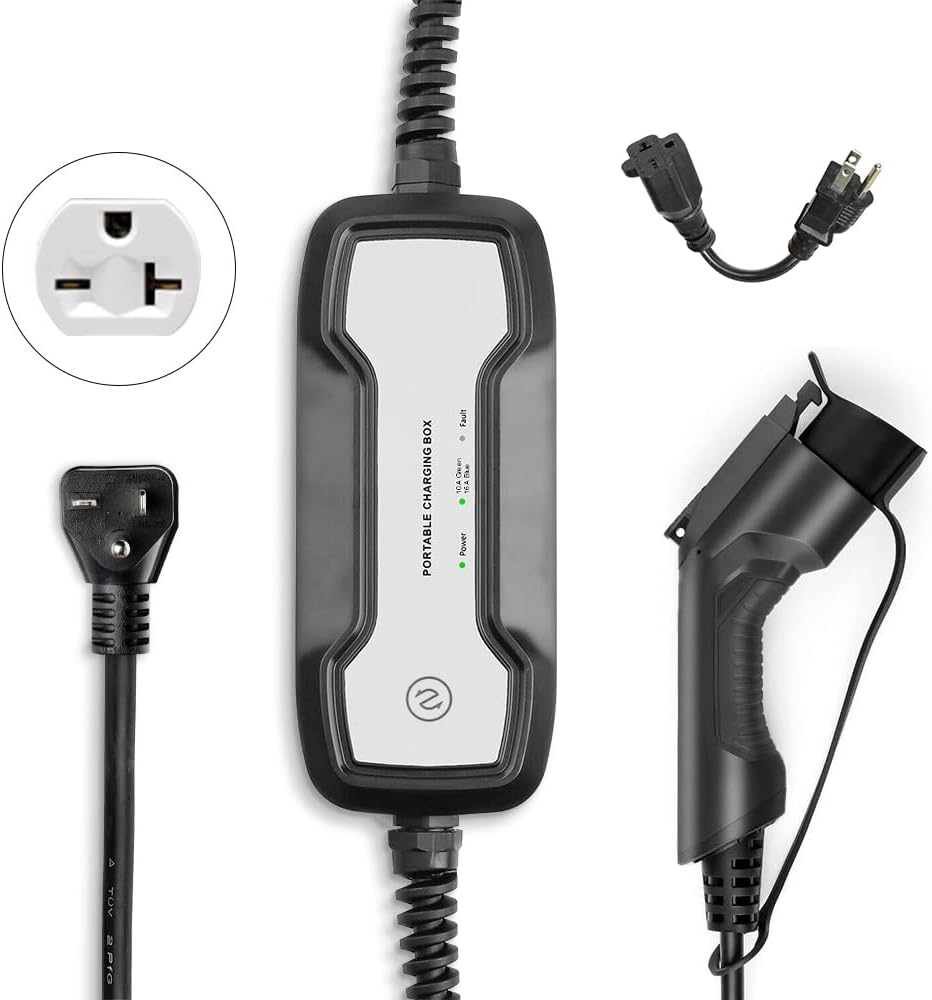 Level 1 10/16A Current Switchable Electric Car Charger with NEMA 5-15P Adapter F431274