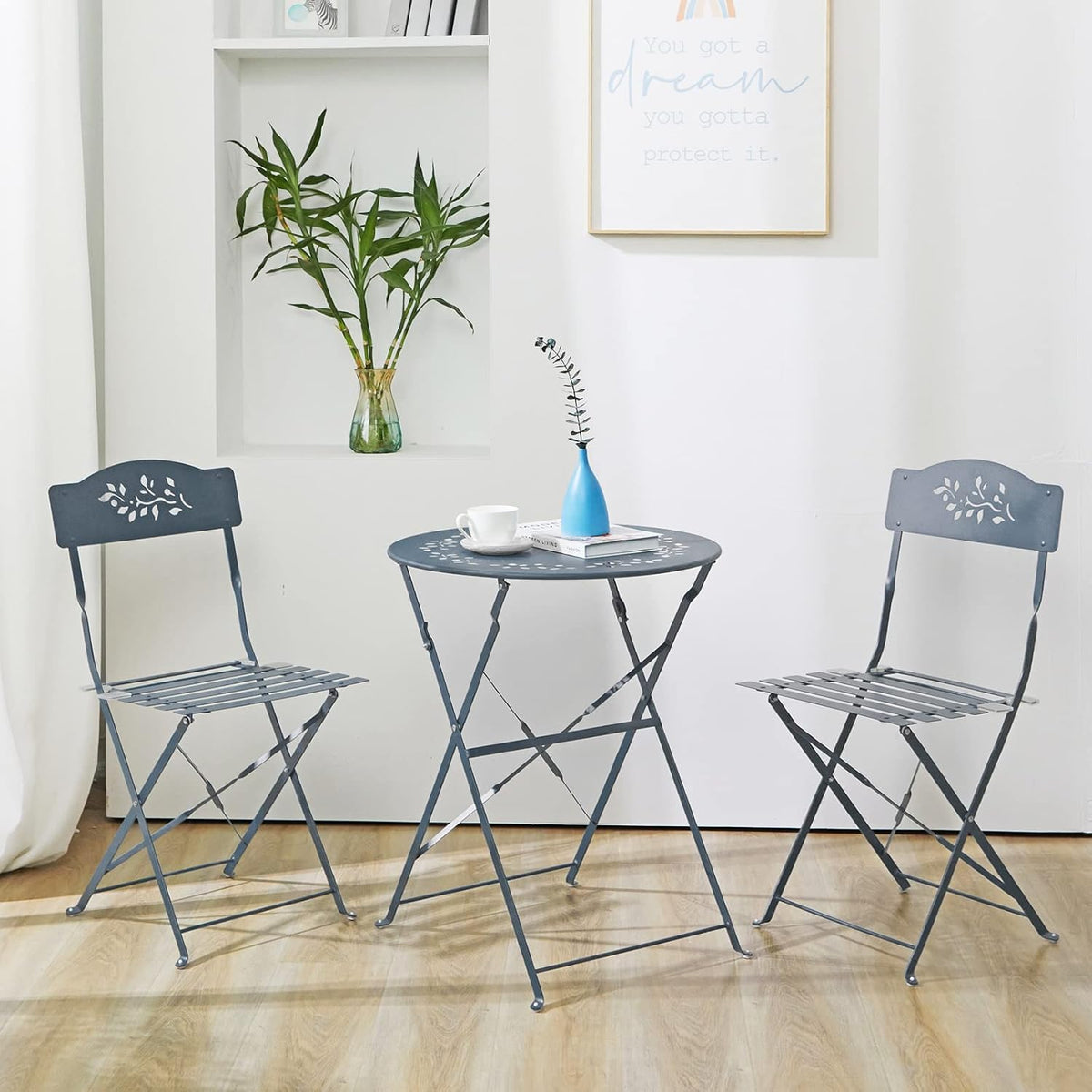 3 Piece Folding Patio Bistro Set Z946