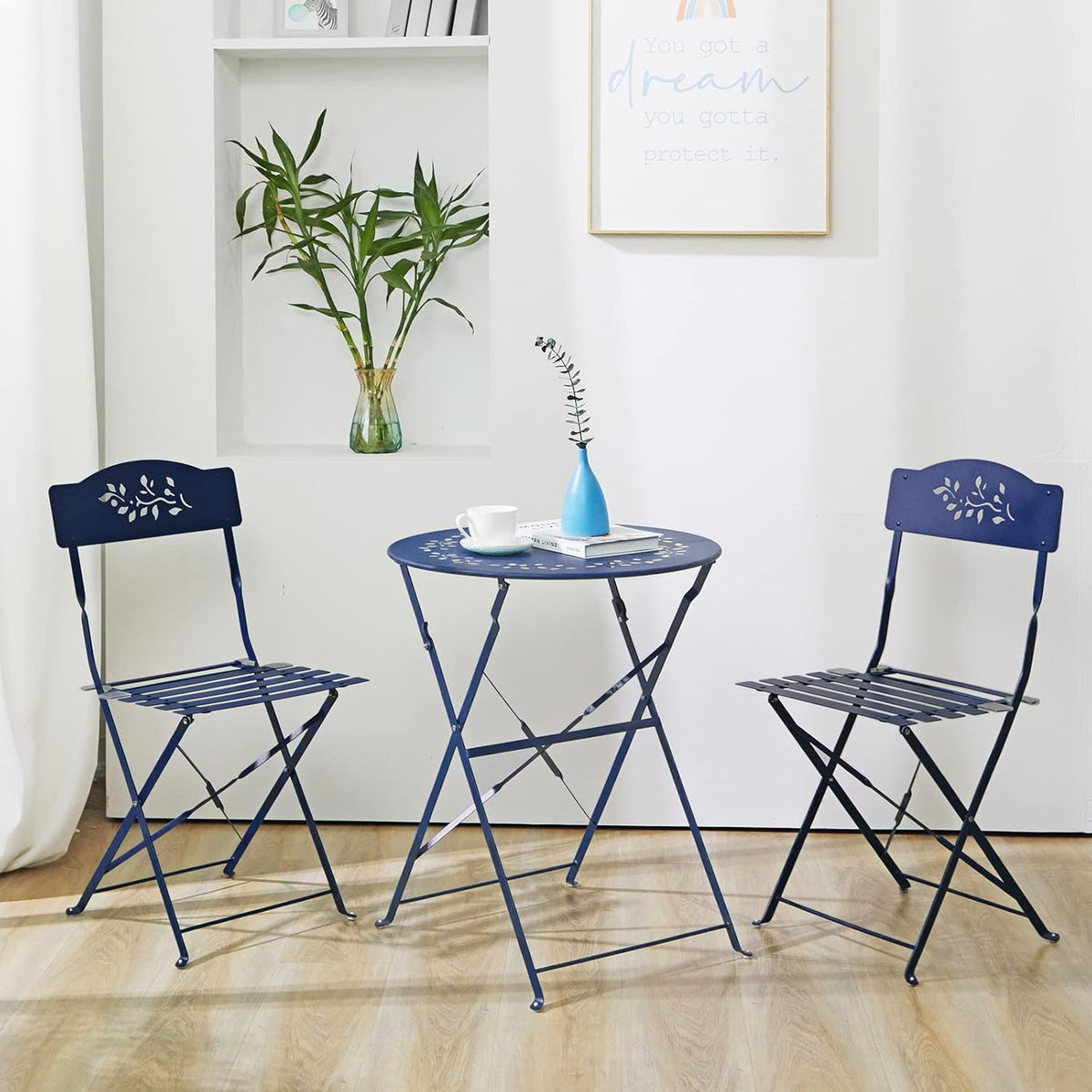 3 Piece Folding Patio Bistro Set Z946