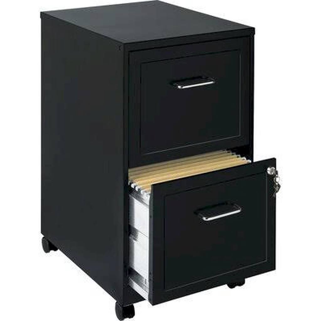 Black 2-Drawer Mobile File Cabinet M469434