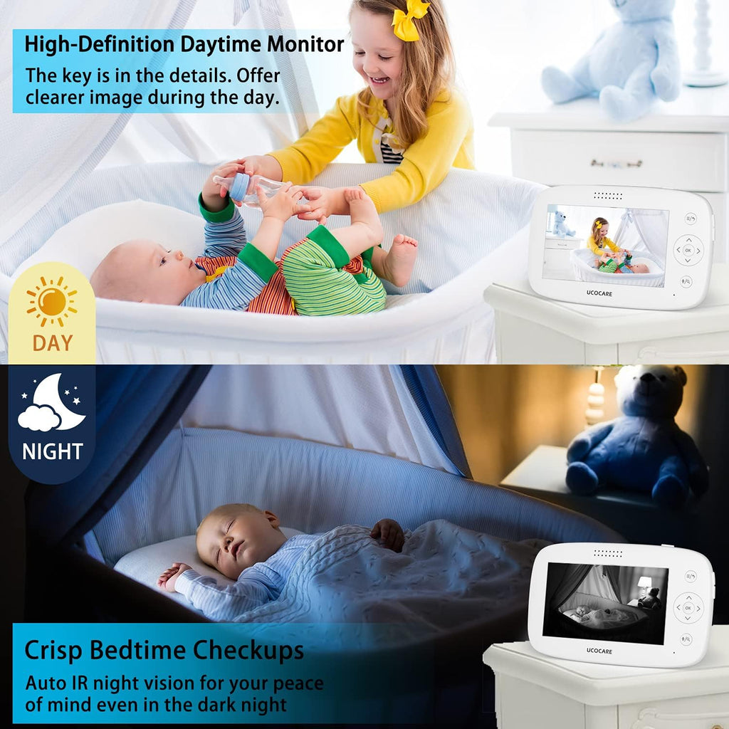 Baby Monitor with Camera and Audio, Night Vision, PTZ, Motion Detection, Auto Tracking, Temperature Monitor, 2-Way Talk K167282