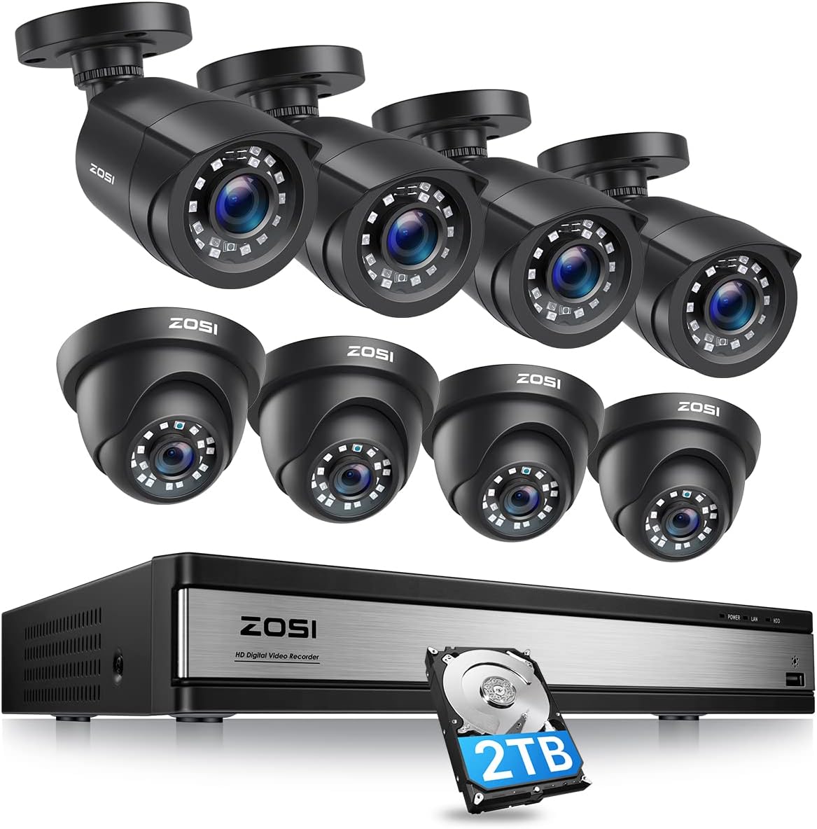 16CH 1080P Security Camera System with 2TB Hard Drive S2710