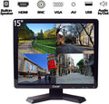 15 Professional CCTV Monitor VGA HDMI AV BNC 4:3 LCD Security Screen 1024x768 C208161