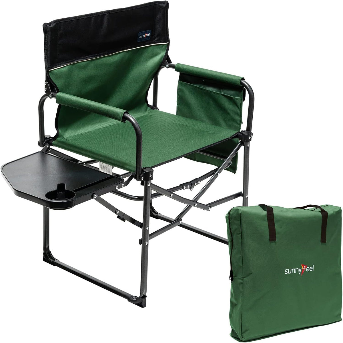 Oversized Portable Folding Camping Chair with Side Table G1669