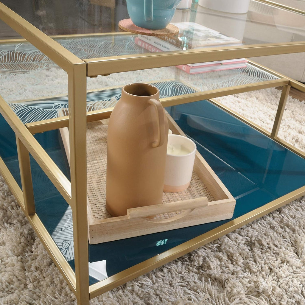 Coffee Table, Satin Gold Finish N36034