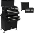 8 Drawer Rolling Tool Chest Detachable Tool Cabinet with Wheels and Lock Blue R724