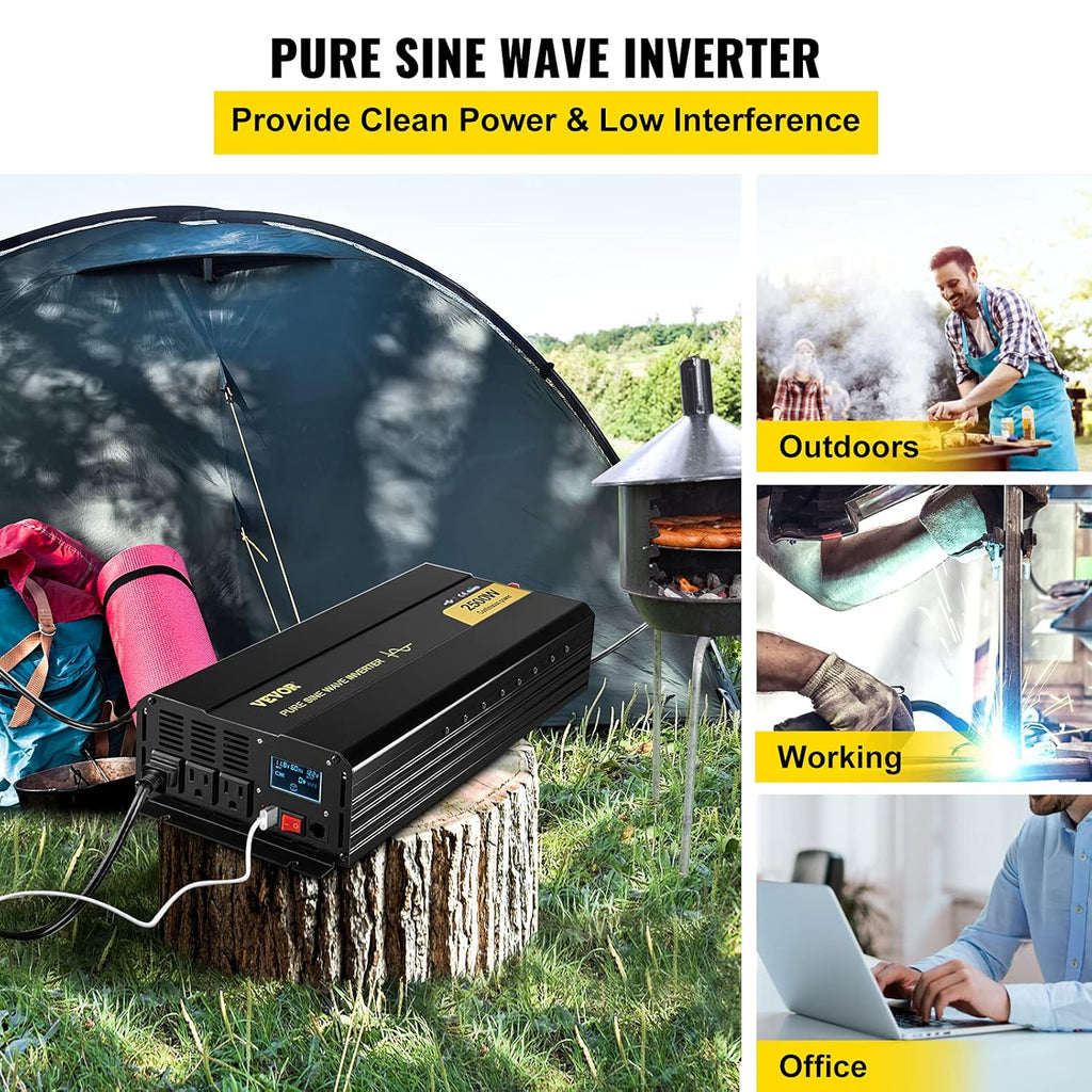 2500 Watt Pure Sine Wave Power Inverter M7911