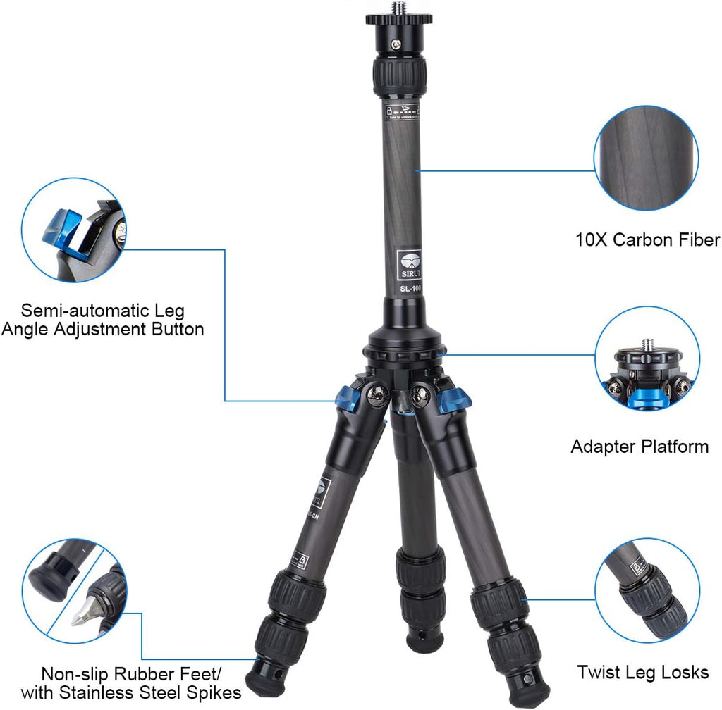 Carbon Fiber Mini Tripod with Center Column J168016